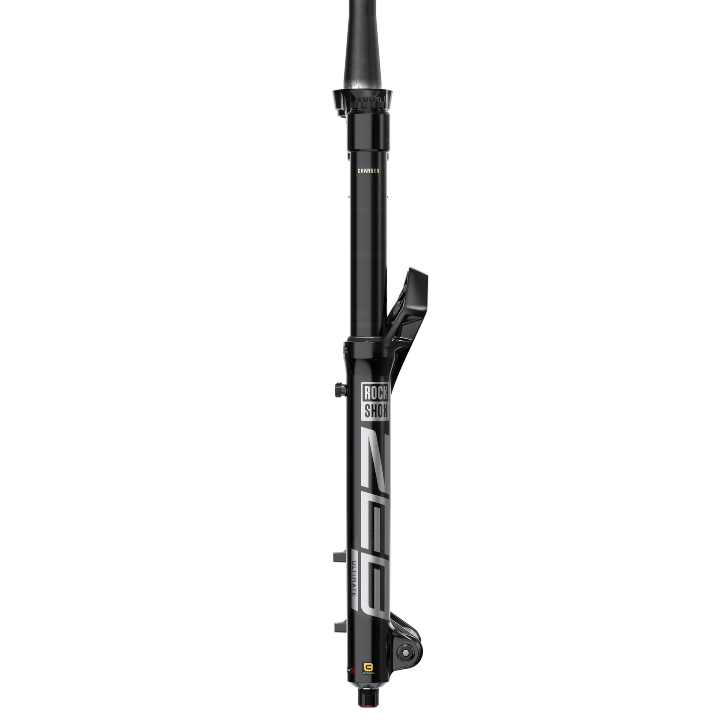 Rockshox Zeb Ultimate Charger 3.1 RC2 Fork - 27.5 Inch - 1 1/8th - 1.5 Inch Tapered - 15x110mm Boost - 160mm Travel - 44mm - Charger 3.1 RC2 W/Buttercups - Gloss Black