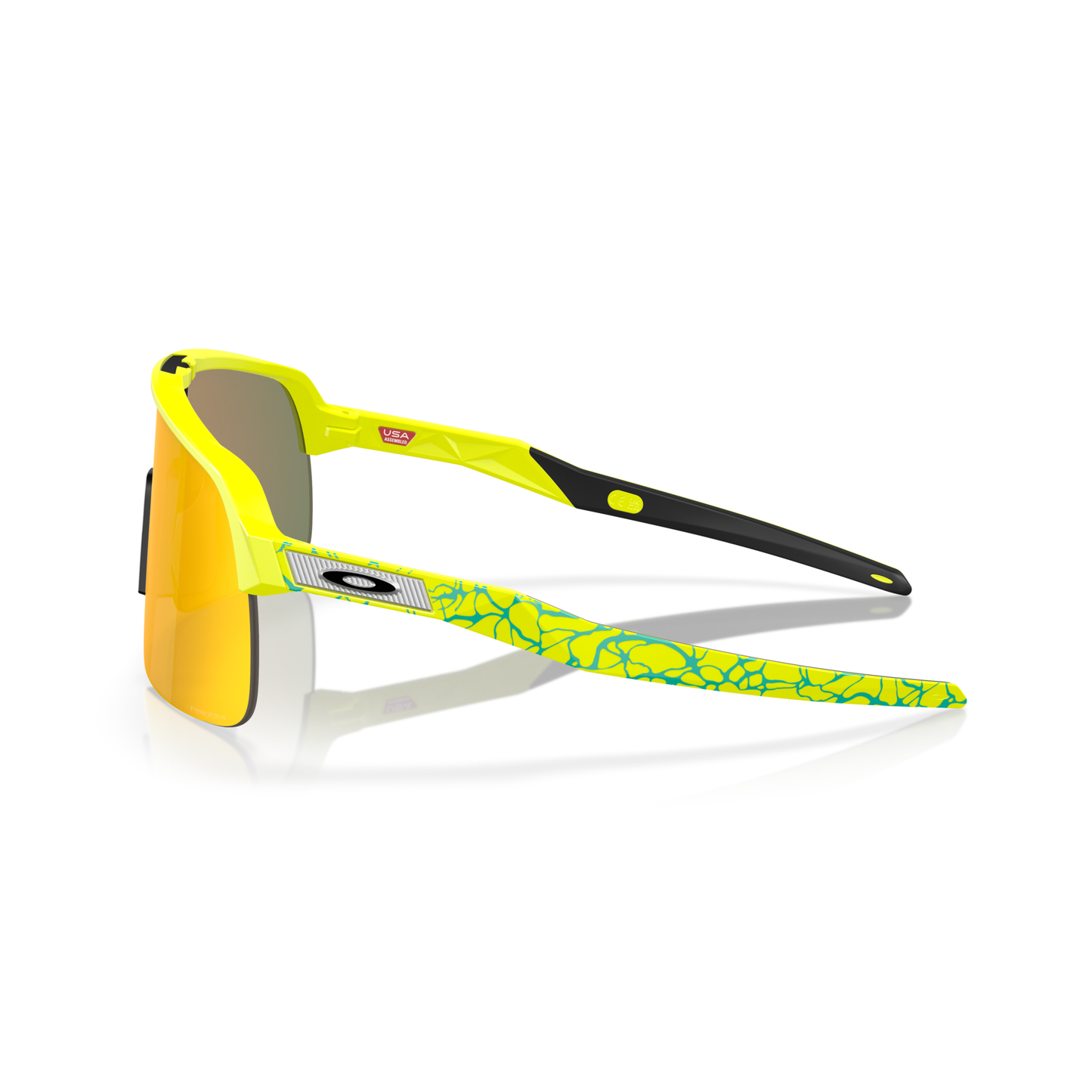 Oakley Sutro Lite Sunglasses - One Size Fits Most - Matte Tennis Ball Yellow Celeste Neuron - Prizm Ruby Lens