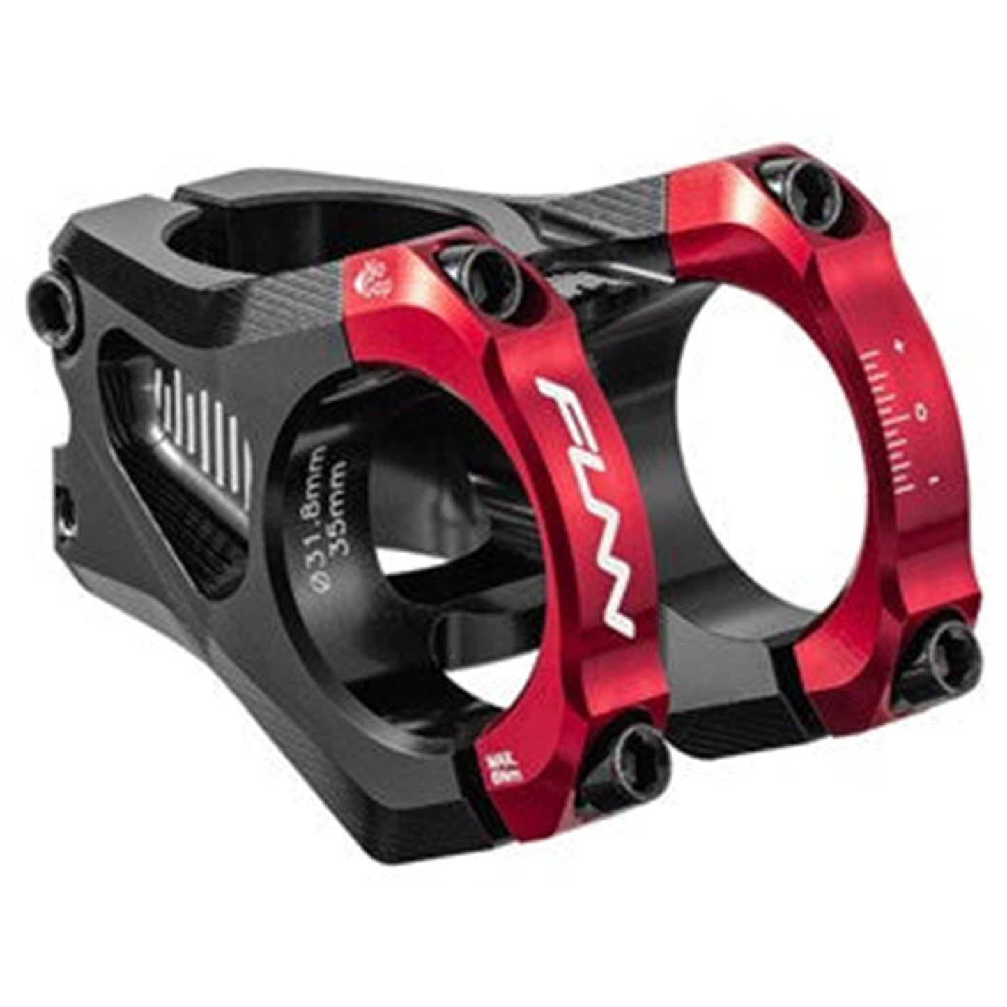 FUNN Equalizer Zero Stem - 1 1/8th Inch Steerer - 31.8mm - 35mm - 0 Degree - Red