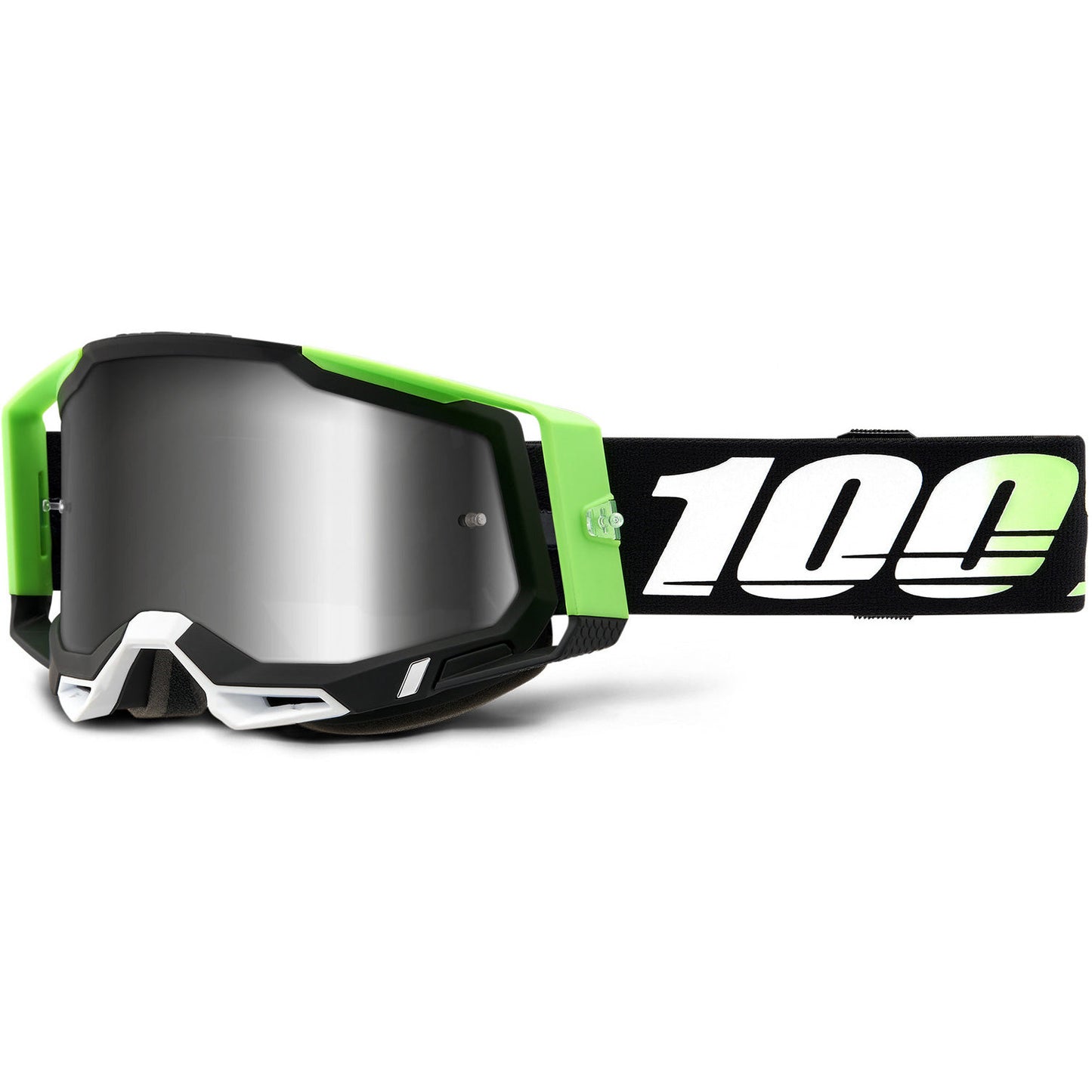 100 Percent Racecraft 2 Goggles - One Size Fits Most - Kalkuta - Silver Mirror Lens