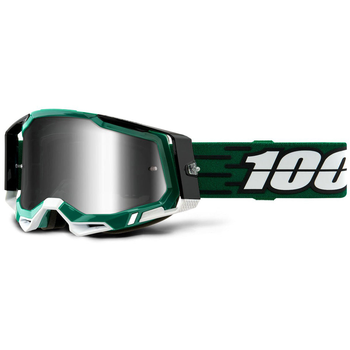 100 Percent Racecraft 2 Goggles - One Size Fits Most - Milori - Silver Mirror Lens