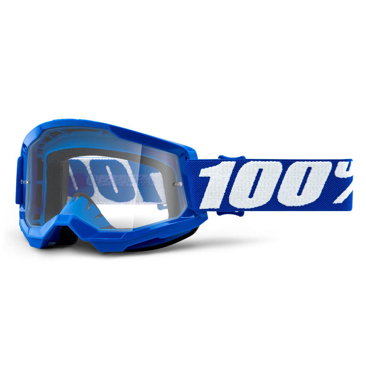 100 Percent Strata 2 Goggles - One Size Fits Most - Blue - Clear Lens - 2021 - One Size Fits Most