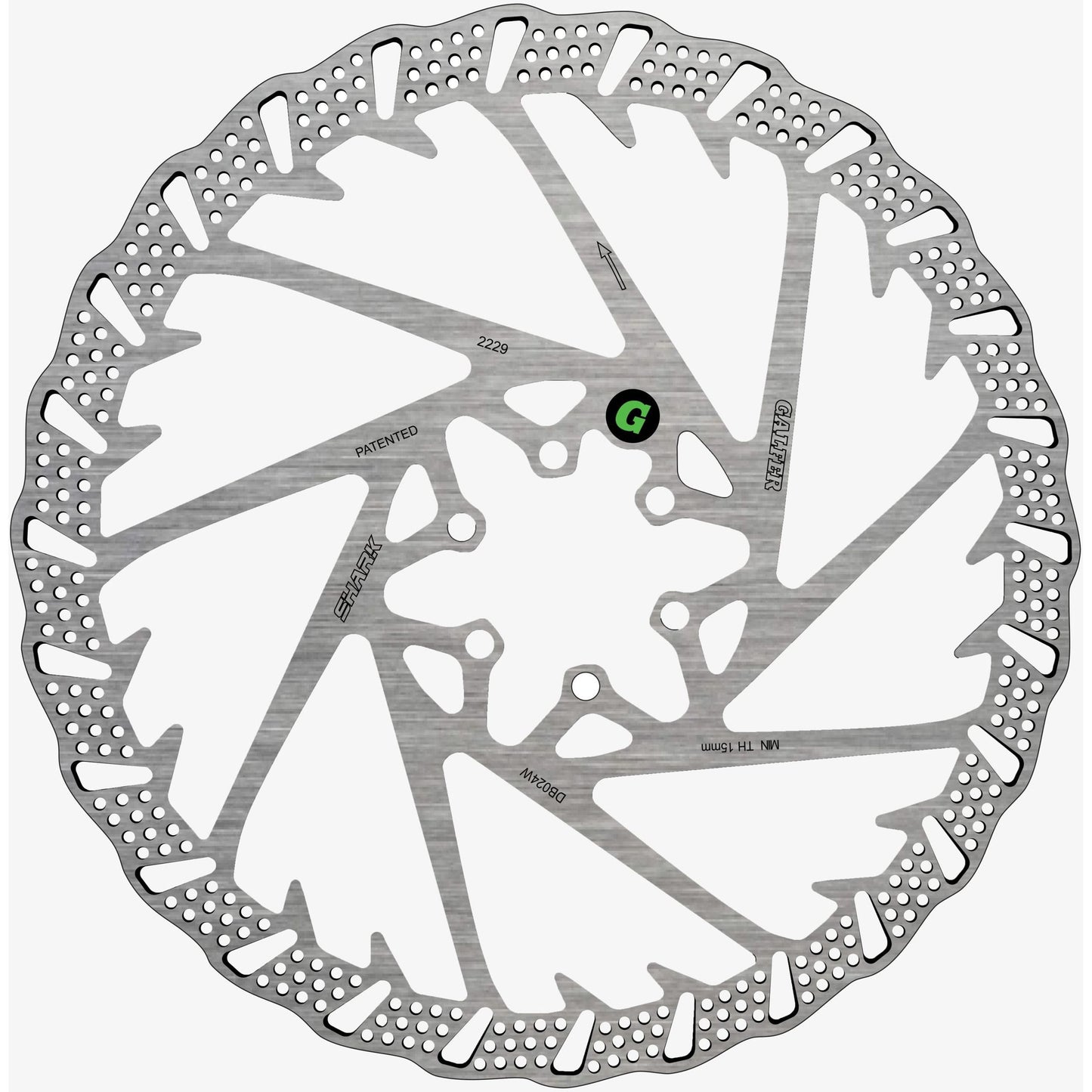 Galfer Shark 6 Bolt Disc Brake Rotor - 203mm - 6 Bolt - 2.0mm