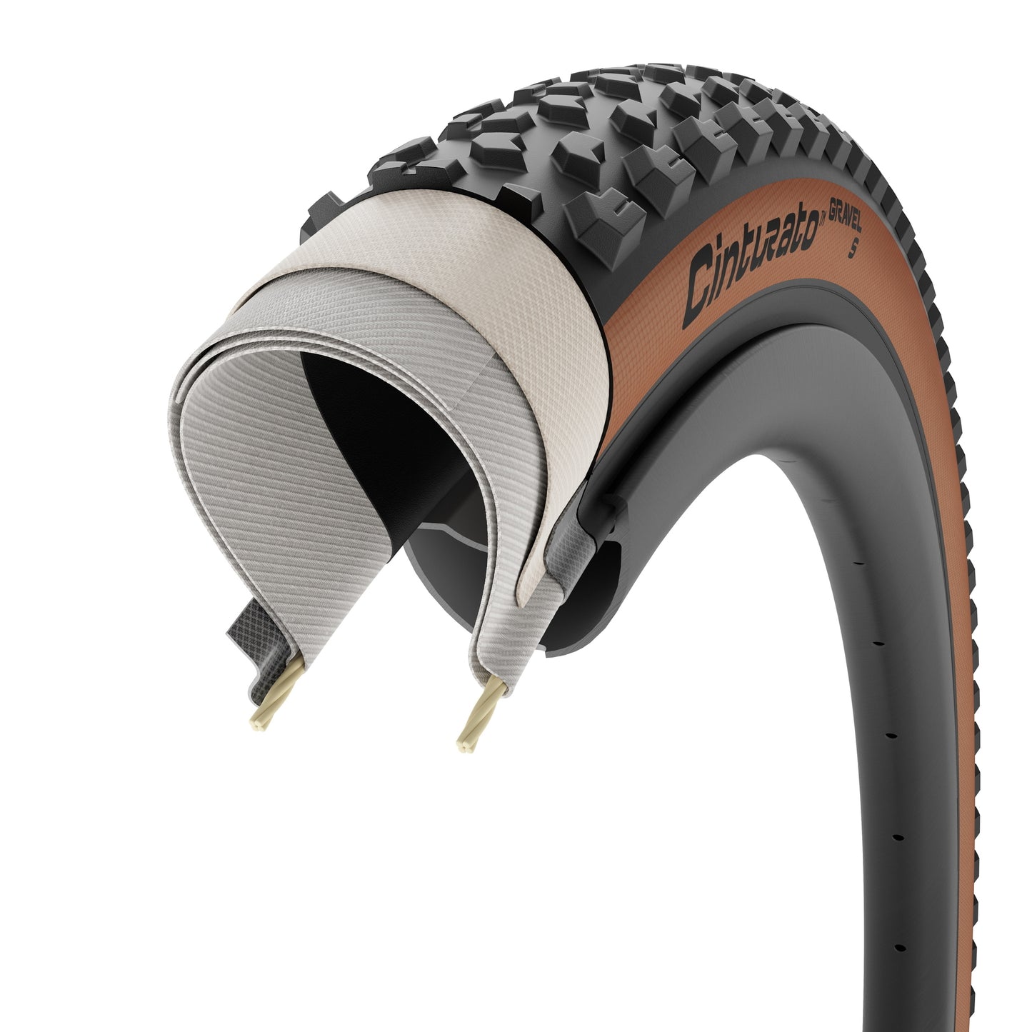 Pirelli Cinturato S Gravel Tyre - 700c - 45C - Yes - SpeedGRIP - TechWALL - Medium - Light Duty Protection - Folding - Classic