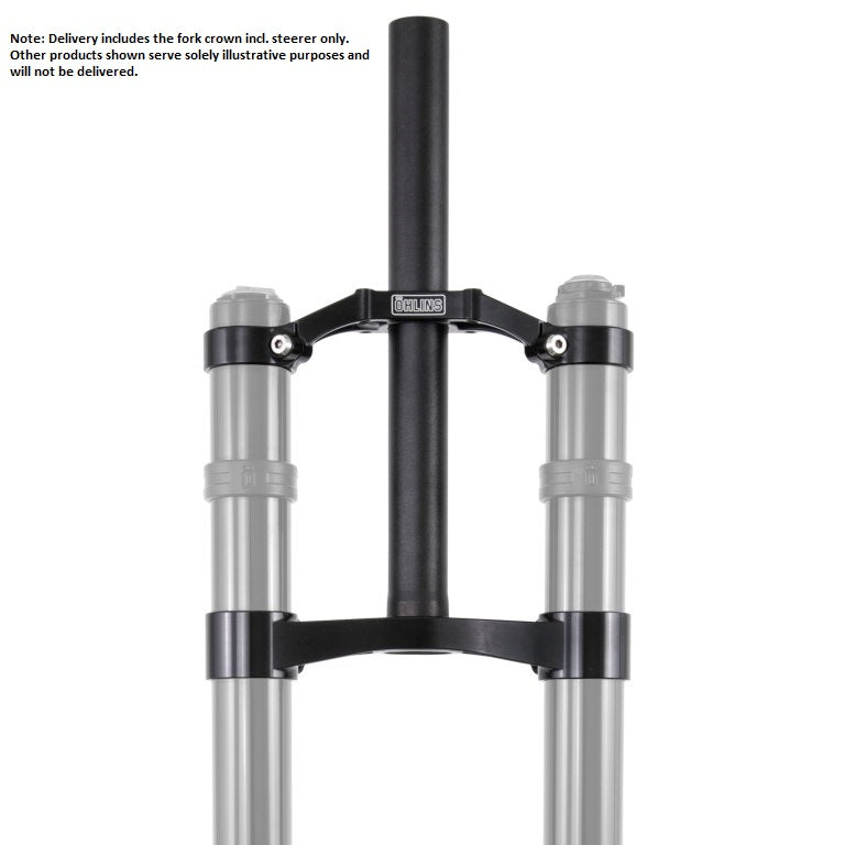 Ohlins DH38 M.1 Race Fork Crown Set - 1 1/8th - 1.5 Inch Tapered - 46mm Offset - Black