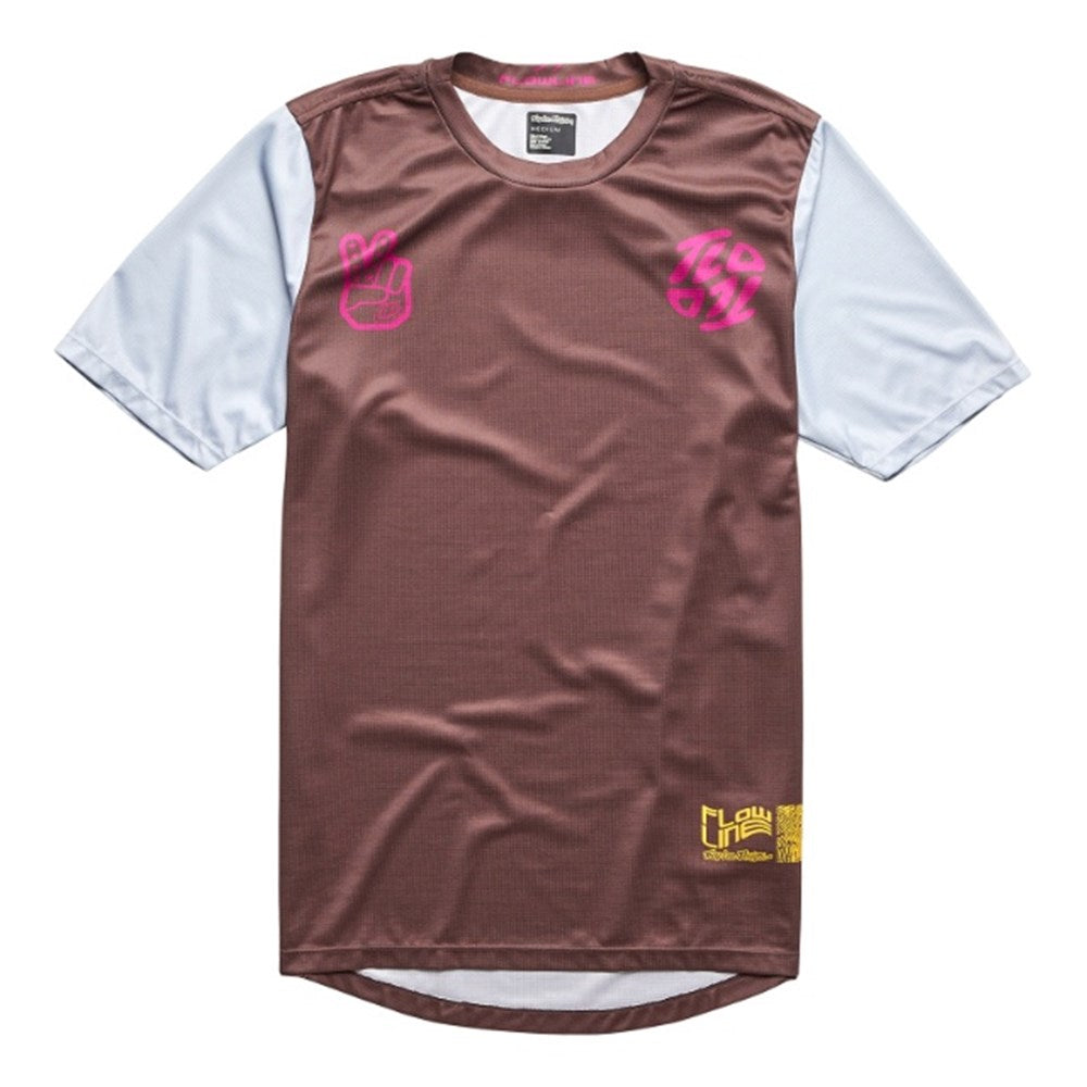 TLD Flowline Youth Short Sleeve Jersey - Youth L - Flipped Chocolate