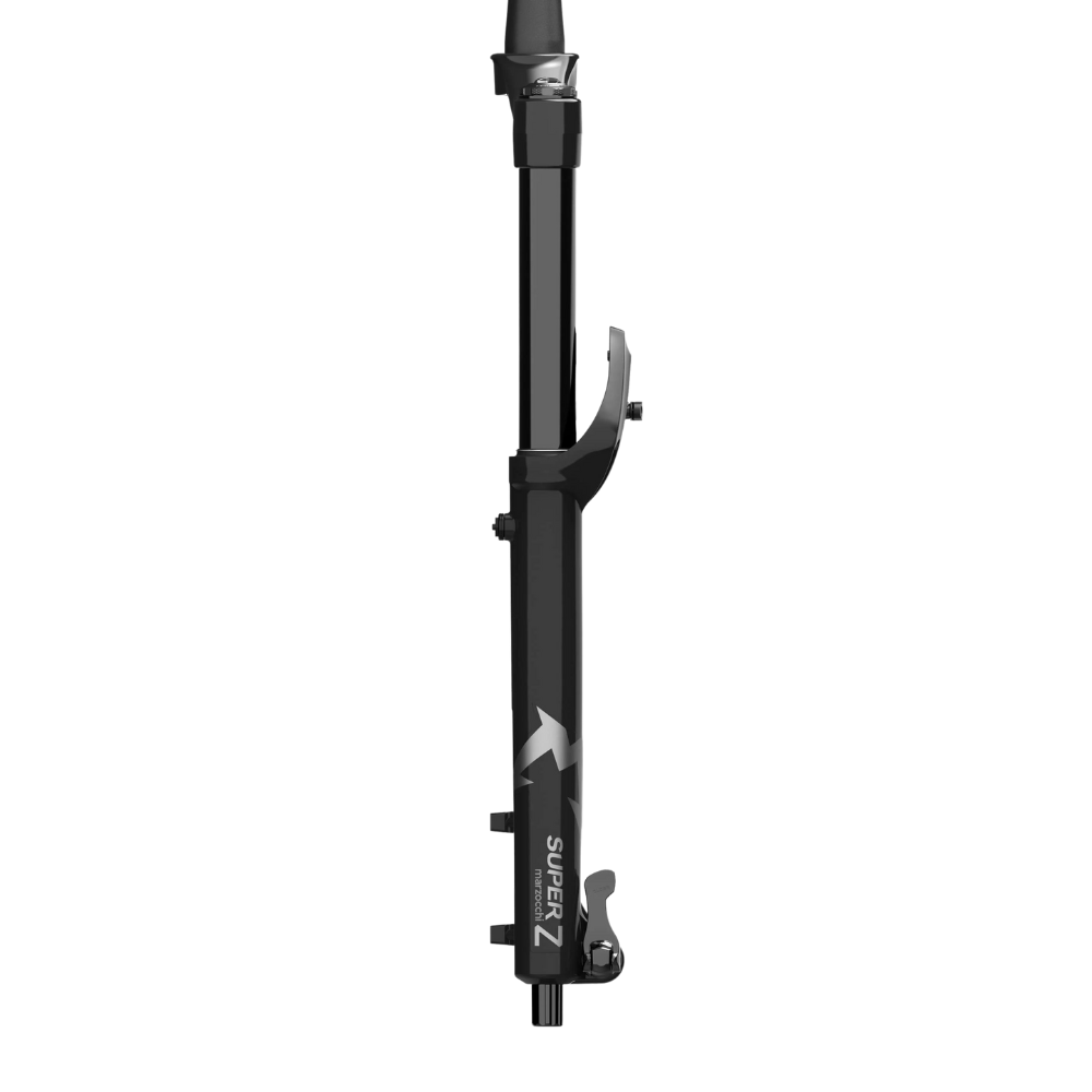Marzocchi Super Z Fork - 27.5 Inch - 1 1/8th - 1.5 Inch Tapered - 15x110mm Boost - 180mm - 44mm - Grip X - Shiny Black