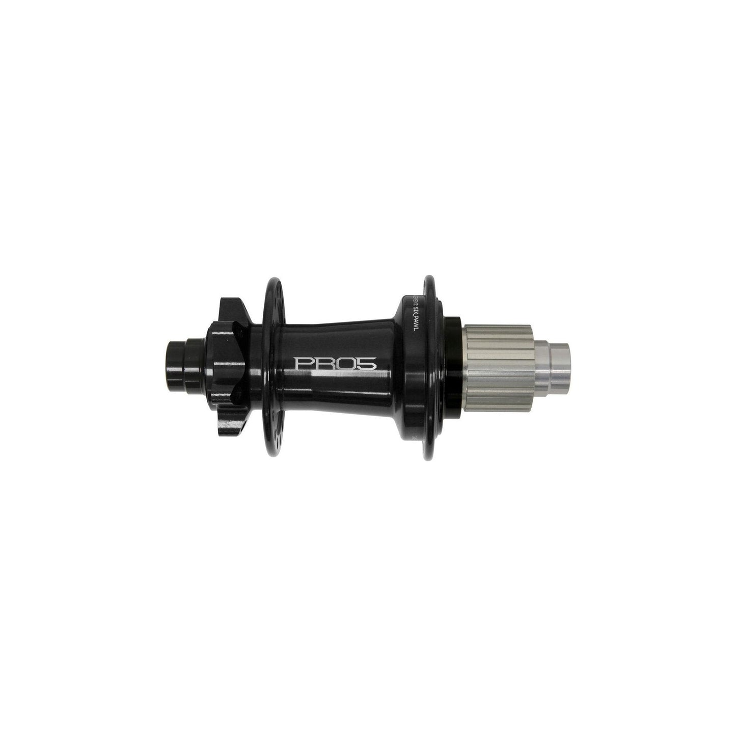 Hope Pro 5 Rear 6 Bolt 12x148mm Disc Hub - Rear - 12x148mm Boost - Shimano Microspline - 6 Bolt - 28 Hole - J-Bend - Black