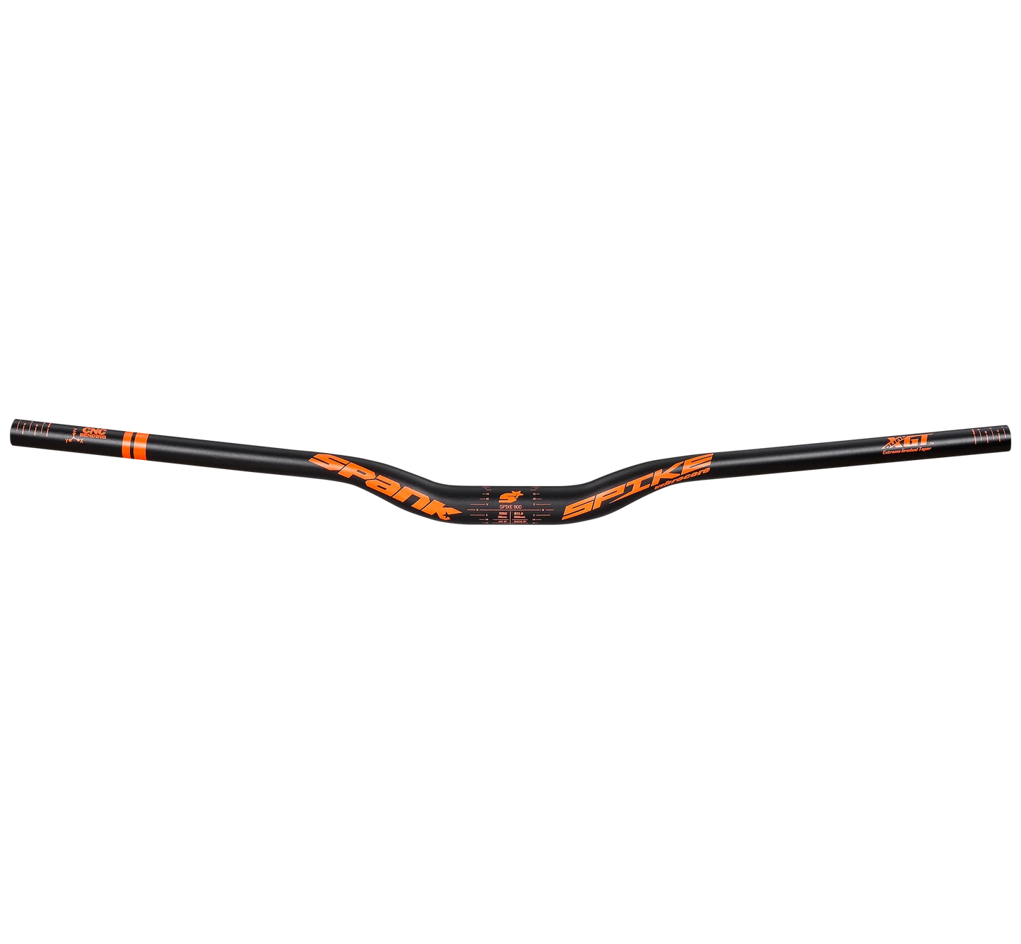 Spank Spike 800 Vibrocore Alloy Bars - Black - Orange - 31.8mm - 30 Rise - 800