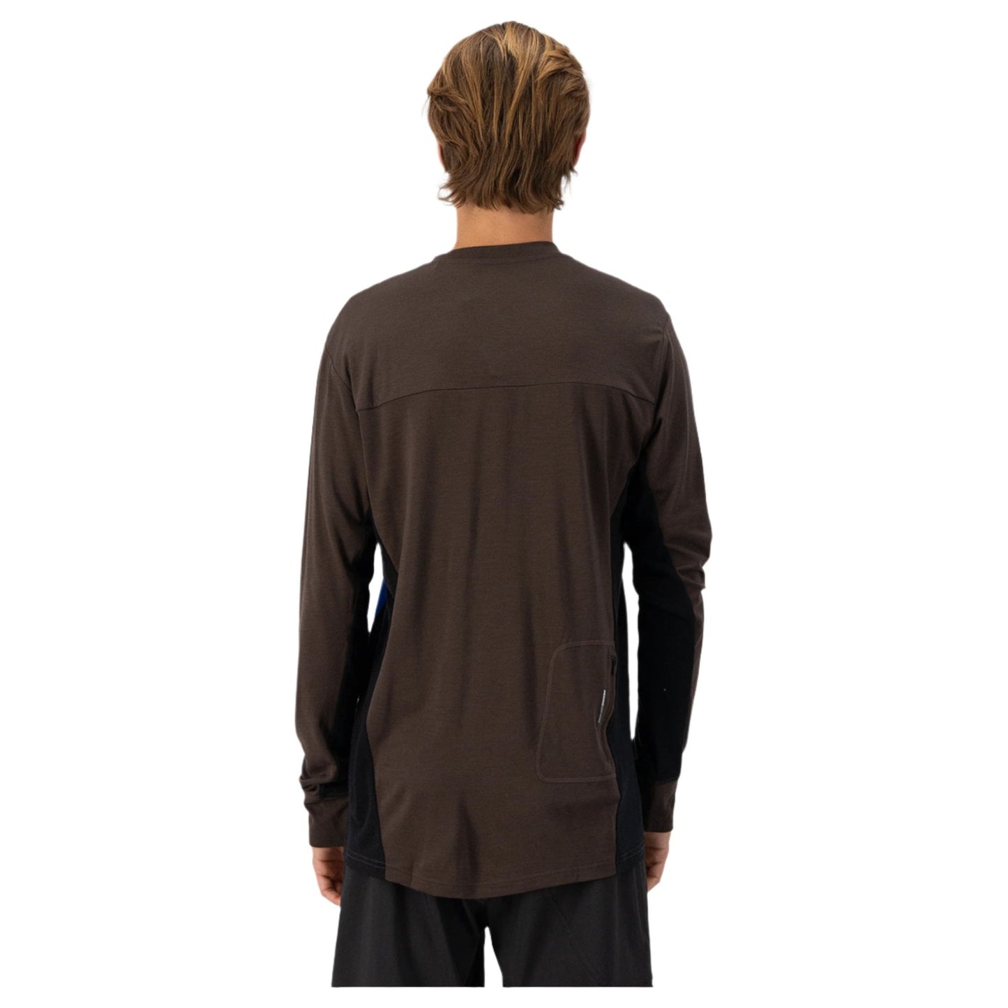 Mons Royale Redwood Enduro VLS Long Sleeve Men's Jersey - M - Cedar - Cobalt - Black