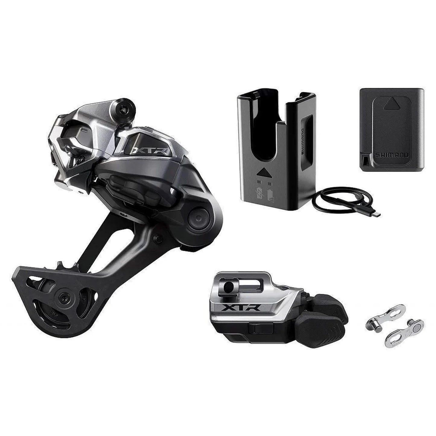 Shimano GP-M9250 XTR SGS DI2 Drivetrain Kit - Derailleur and Shifter - 12 Speed - Silver