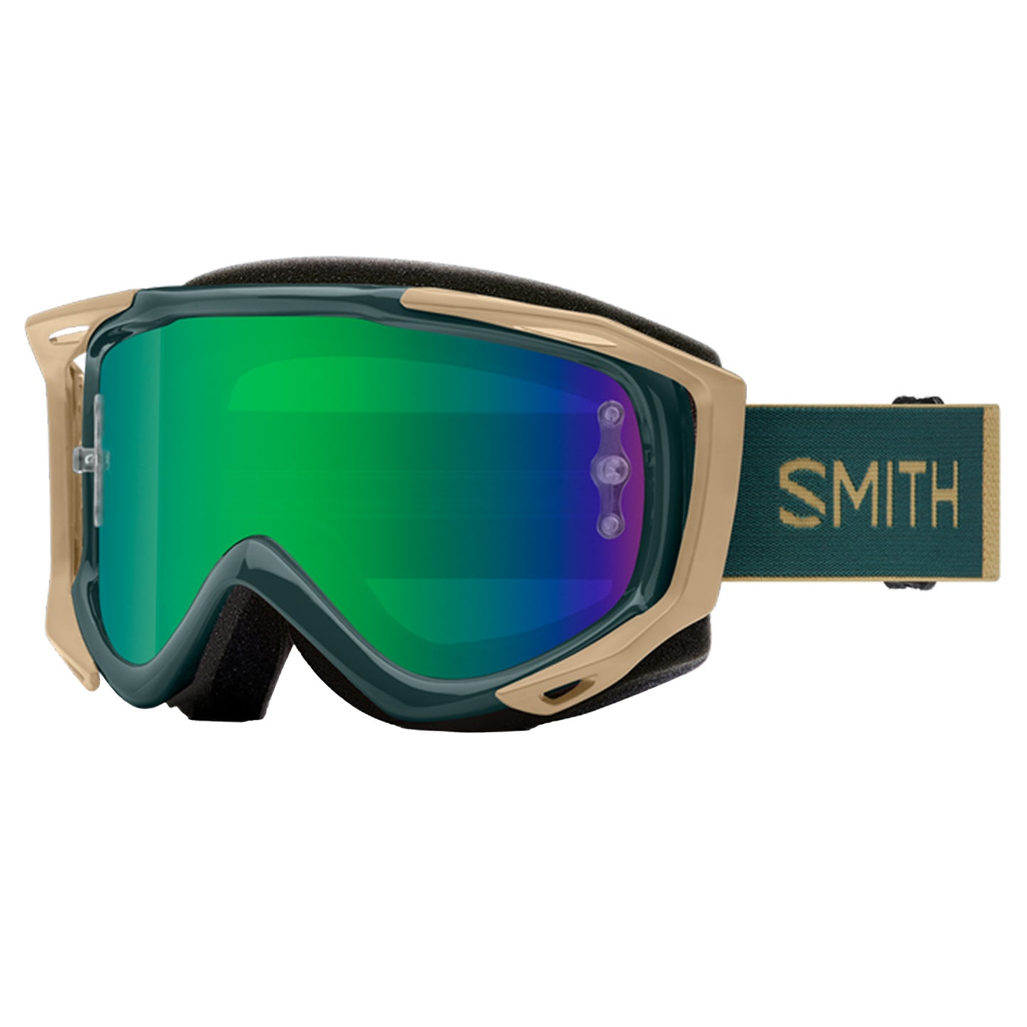 Smith Fuel V.2 Goggles - One Size Fits Most - Spruce Safari - Green Mirror Lens