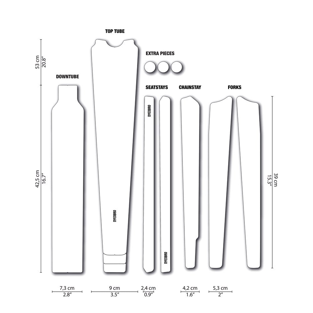 DyedBro Gravel Bike Protection Film - Clear - Glitter