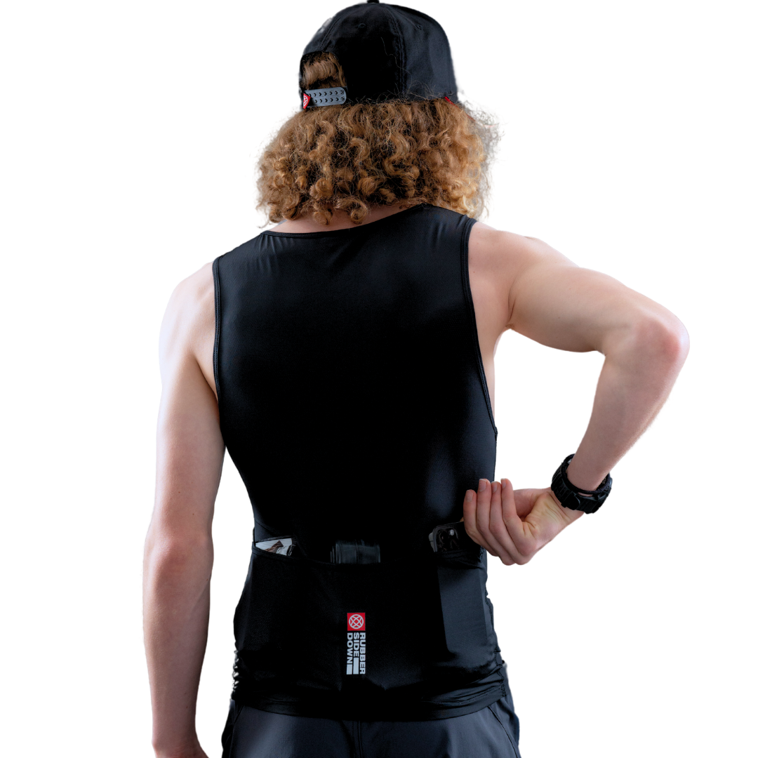 Rubber Side Down His Cargo Base Layer - M - Black