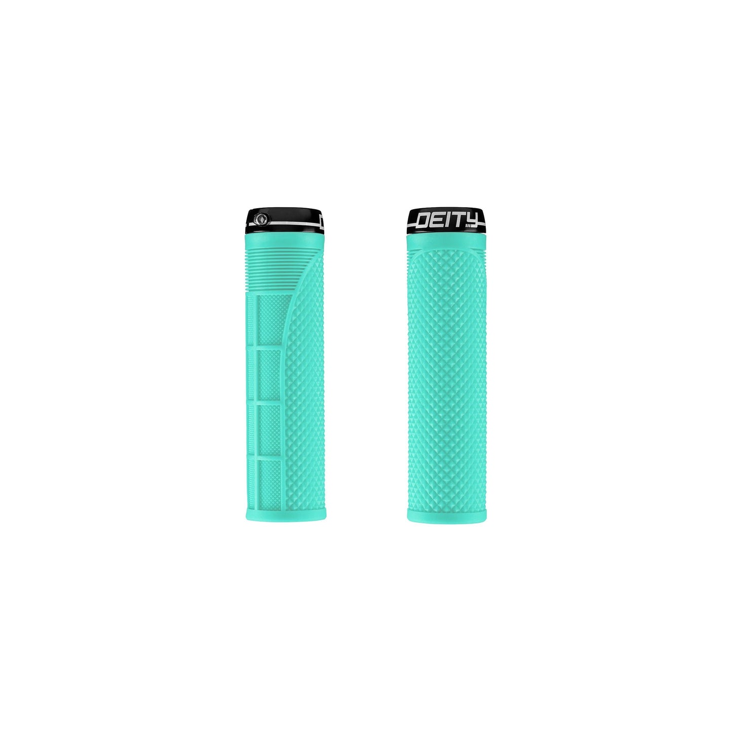 Deity Megattack Single Clamp Lock On Grips - Mint - Single Lock On Grips