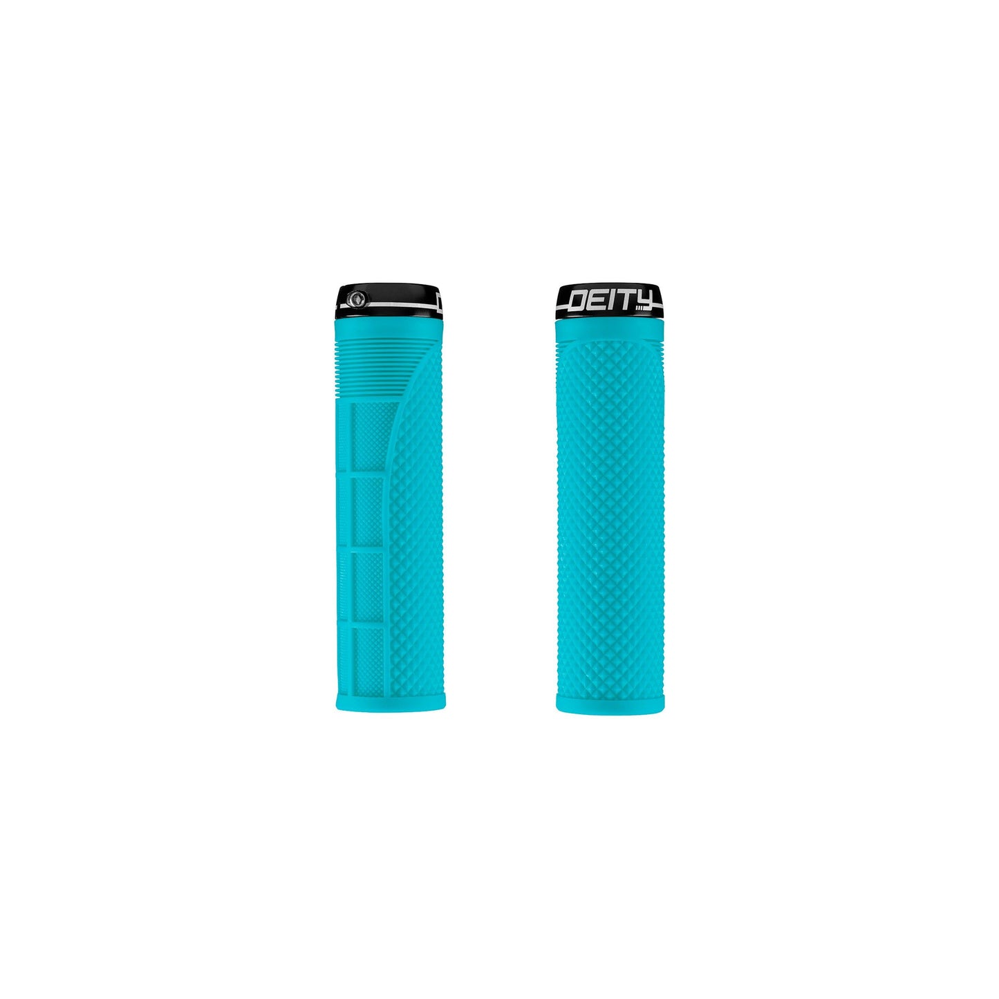 Deity Megattack Single Clamp Lock On Grips - Turquoise - Single Lock On Grips