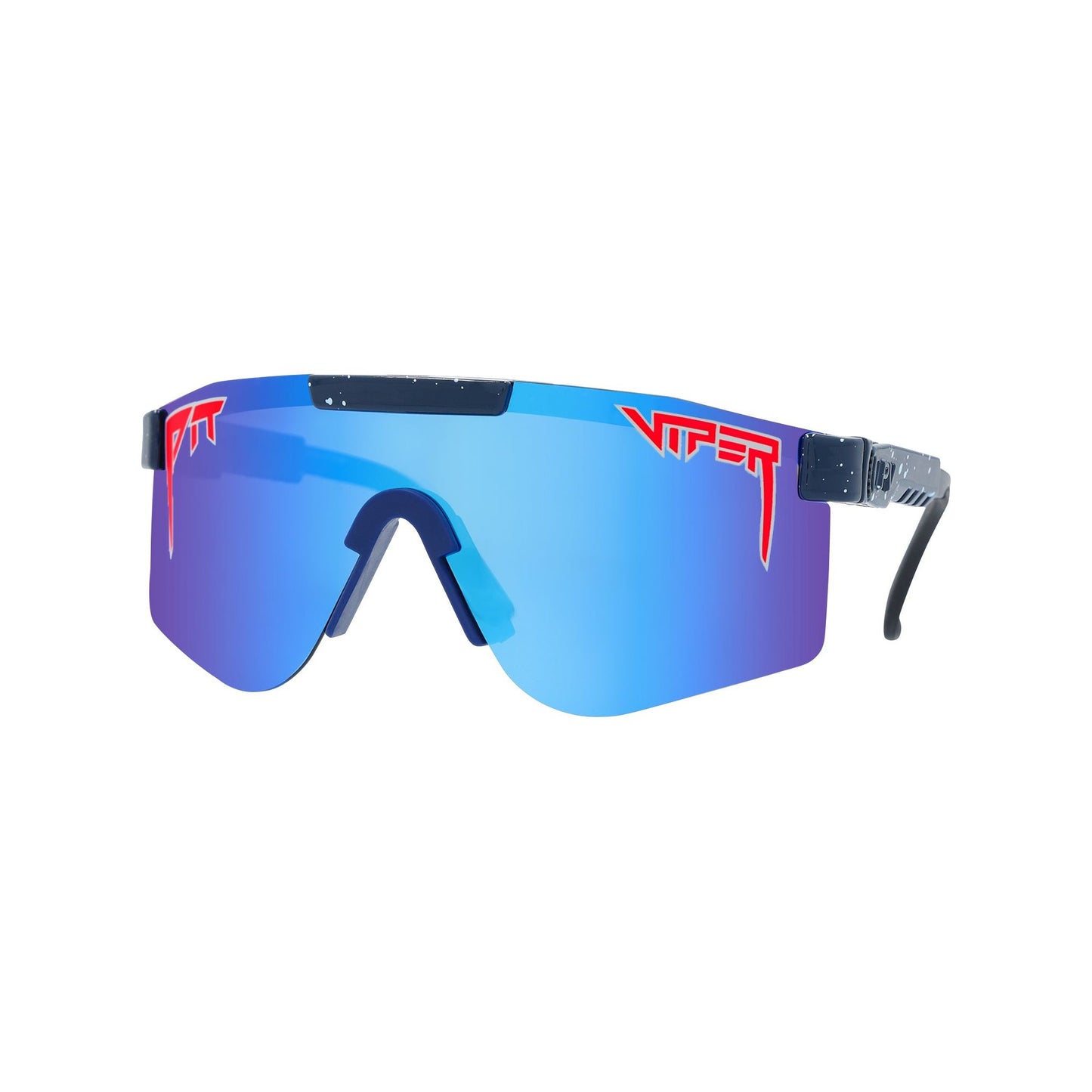 Pit Viper Original Wide Sunglasses - The Basketball Team - Red and Black and Blue - Mirror Polarized Lens