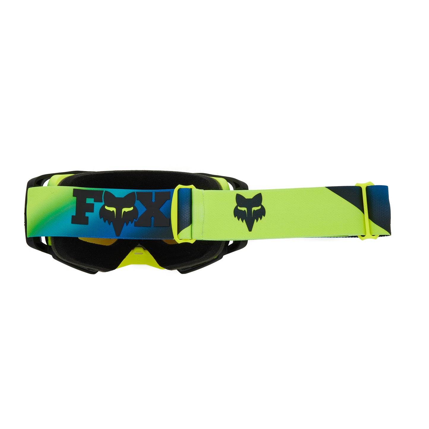 Fox Airspace Streak Goggles - One Size Fits Most - Black - Yellow - Spark Mirror Blue Lens