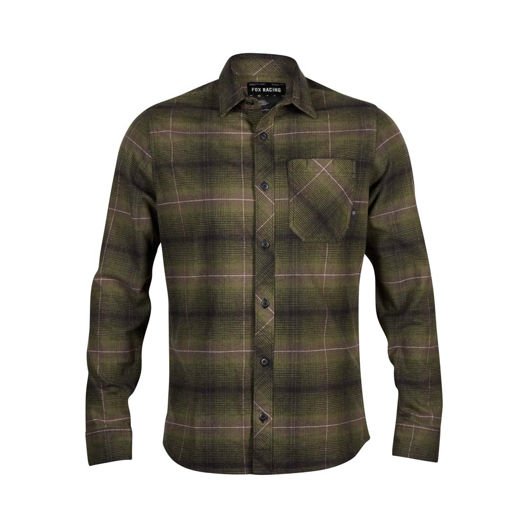 Fox Source Flannel Jumper - M - Olive Green