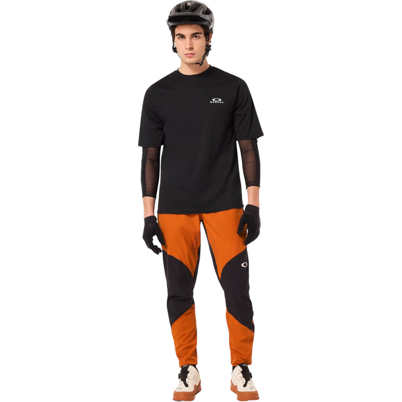 Oakley Free Ride Short Sleeve Jersey - S - Black - White