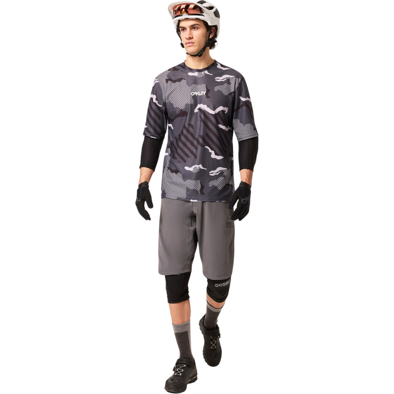 Oakley Ride Free Short Sleeve Jersey - XL - Black Stripe - Grip Camo