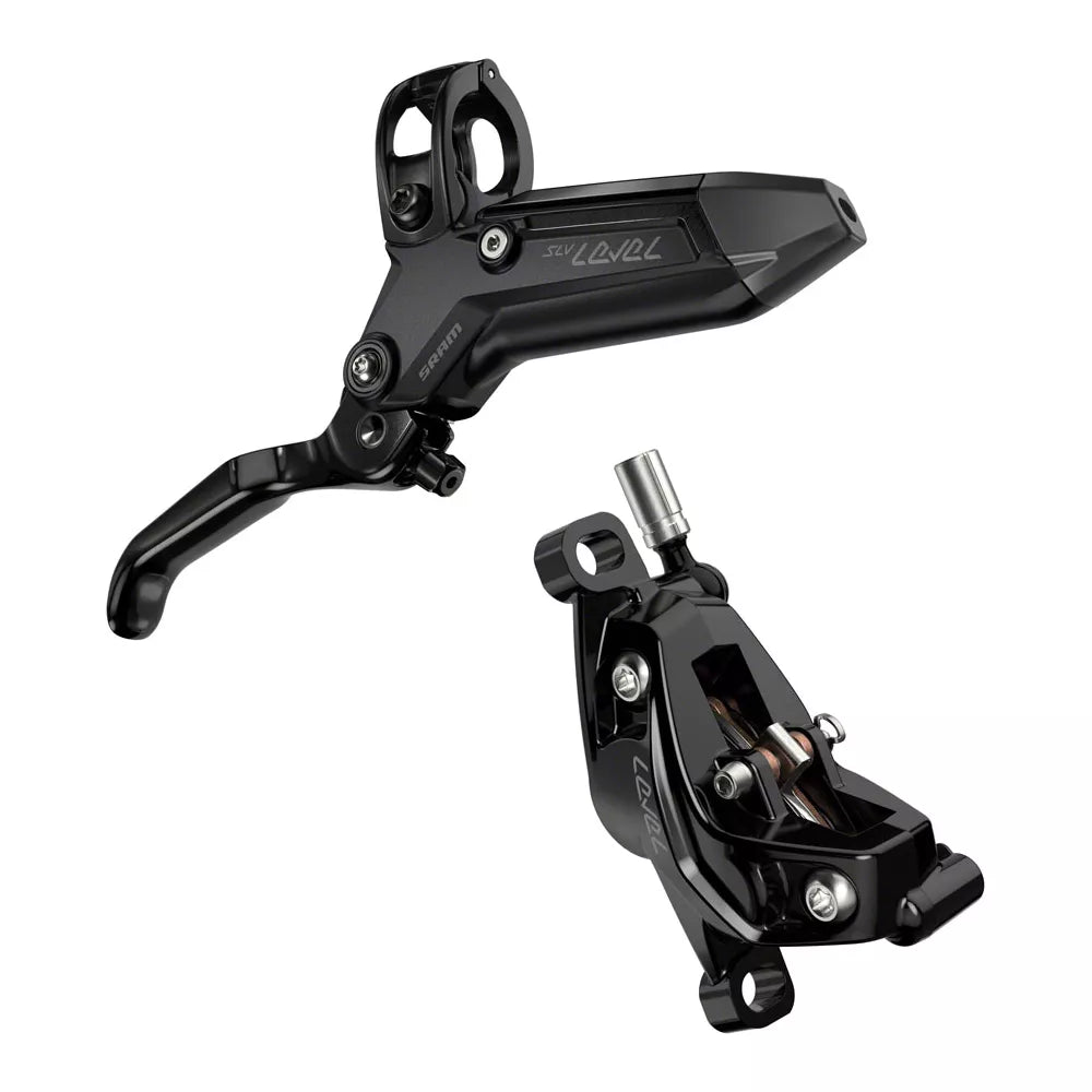 SRAM Level Silver Stealth 4 Piston Disc Brake - Rear - Left Lever - 2000mm - Black Anodised