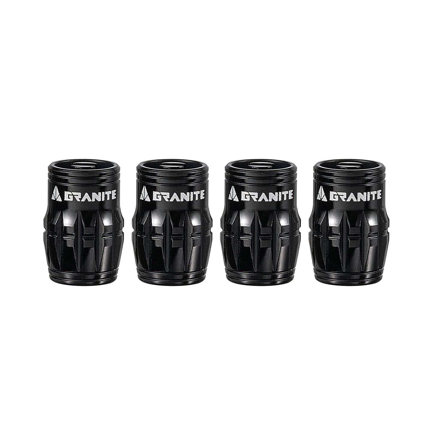 Granite Design Juicy Nipple Schrader Valve Cap Pair - Black