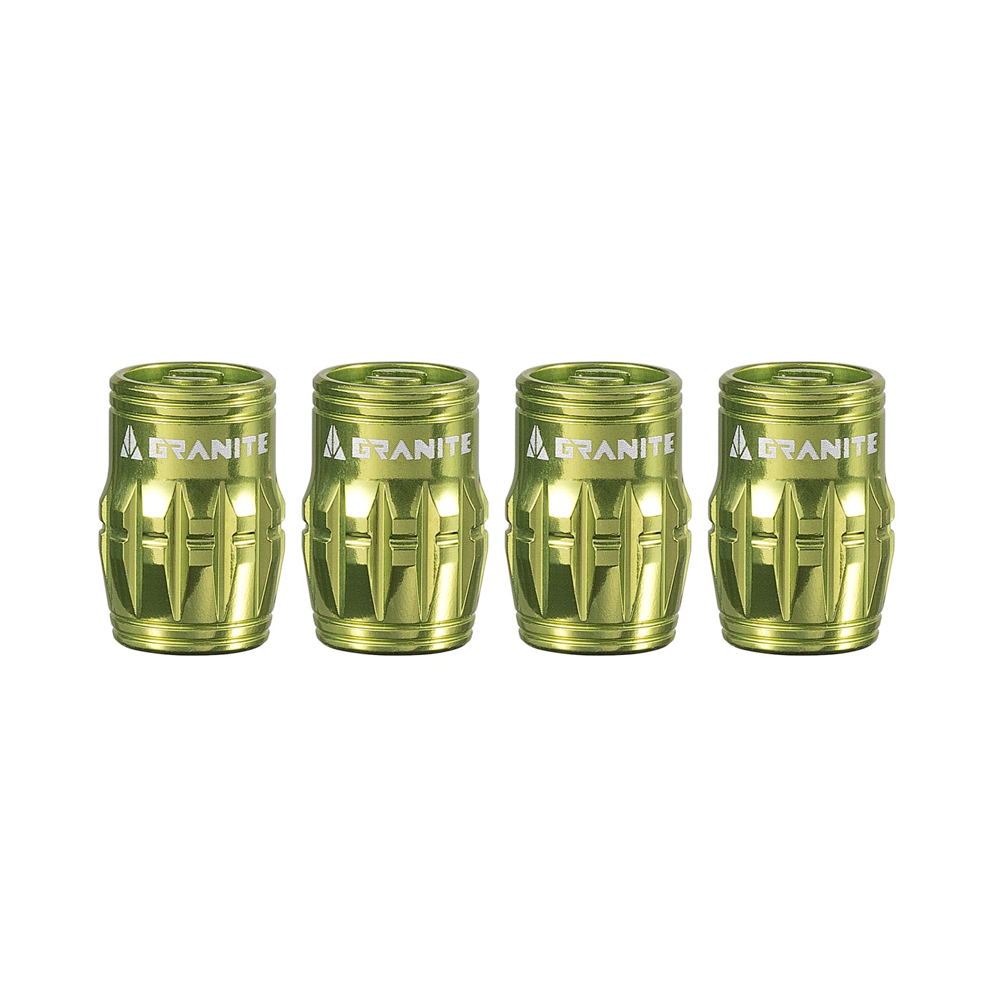 Granite Design Juicy Nipple Schrader Valve Cap Pair - Green