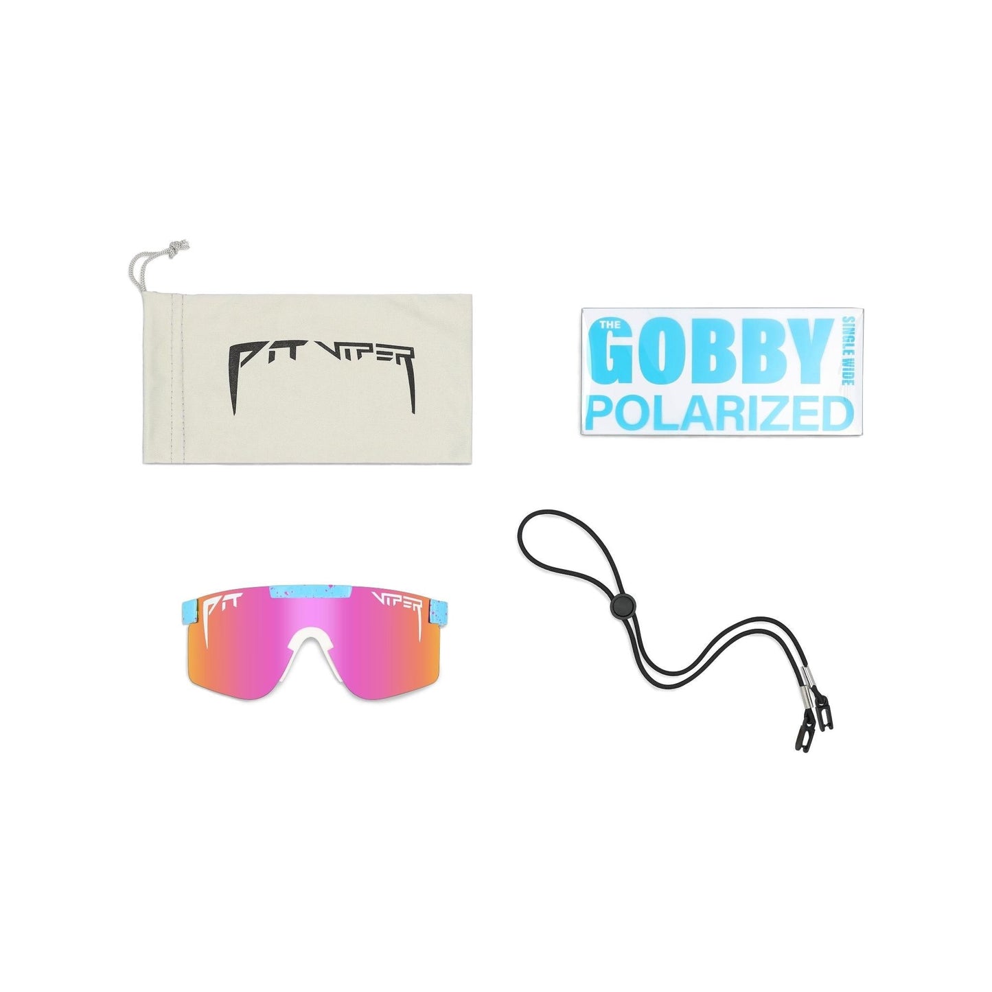 Pit Viper Original Sunglasses - The Gobby - Light Blue - Mirror Polarized Lens