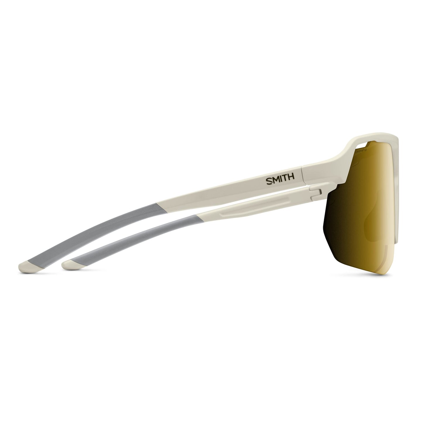 Smith Motive Sunglasses - One Size Fits Most - Matte Bone - ChromaPop Black Gold Mirror Lens