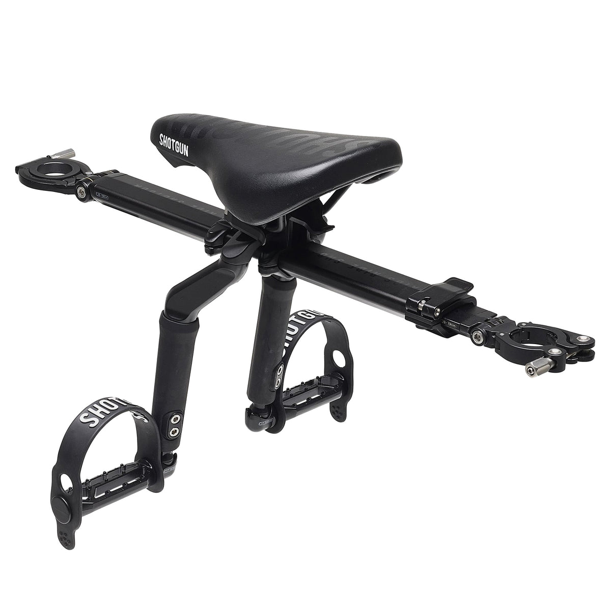 Kids Ride Shotgun Pro Evo Combo Seat & Handlebar - Suit 1 1-8 Inch - Black