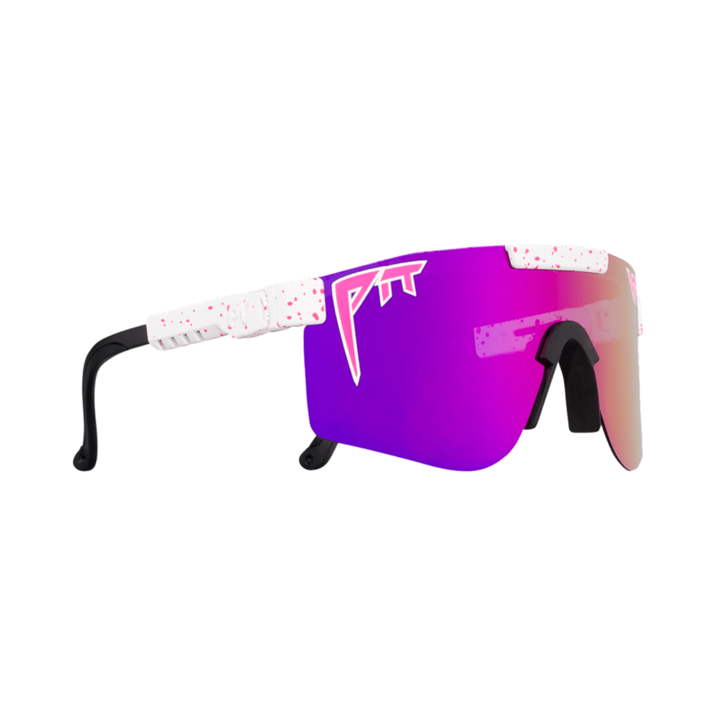 Pit Viper Original Wide Sunglasses - The LA Brights - White - Mirror Polarized Lens