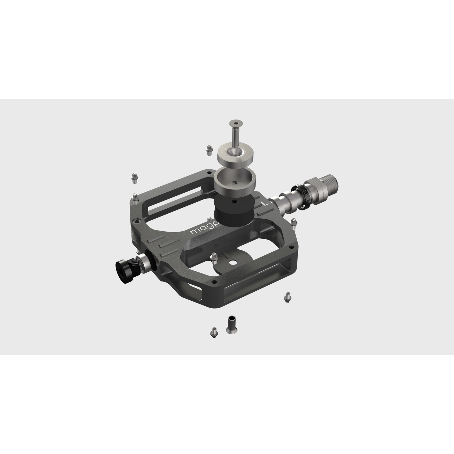 Magped Sport2 100N Magnetic Flat Pedals - Standard - Grey
