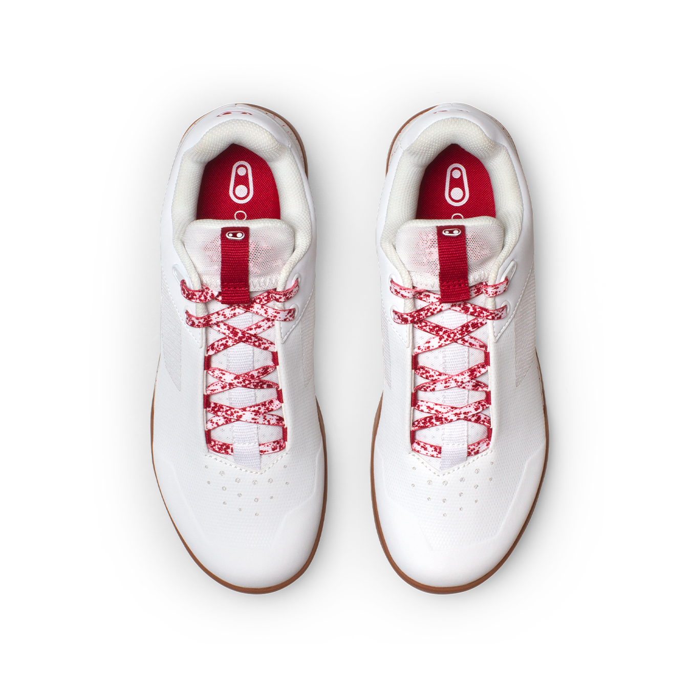 Crank Brothers Mallet Lace Clipless Shoes - US 6.5 - White - Red Splatter