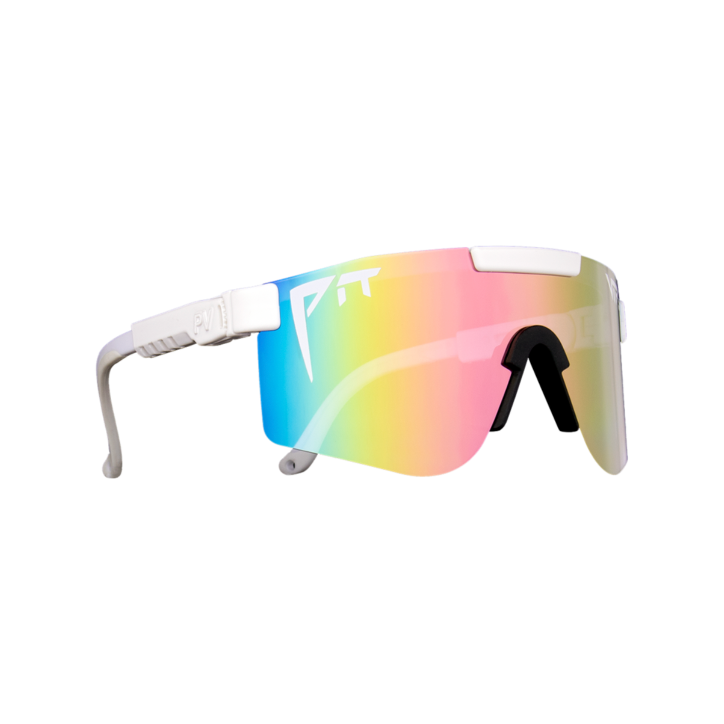 Pit Viper Original Wide Sunglasses - The Miami Nights - White - Fade Low Light Non-Polarized Lens