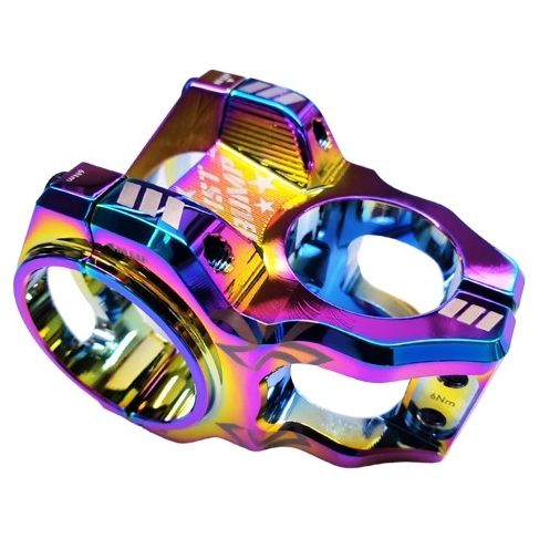 DaBomb Fist Bump Stem - 1 1/8th Inch Steerer - 35mm - 35mm - 0 Degree - Jet Fuel (Oil Slick)
