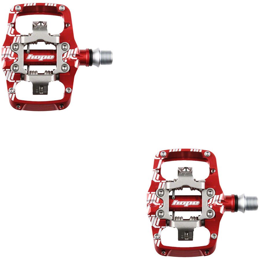 Hope Union Trail Clip Pedals - Standard - Red