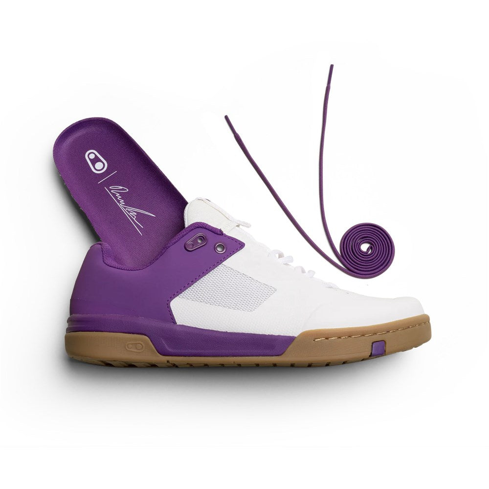 Crank Brothers Mallet Lace Limited Edition Bernard Kerr Clipless Shoes - US 11.0 - White - Purple