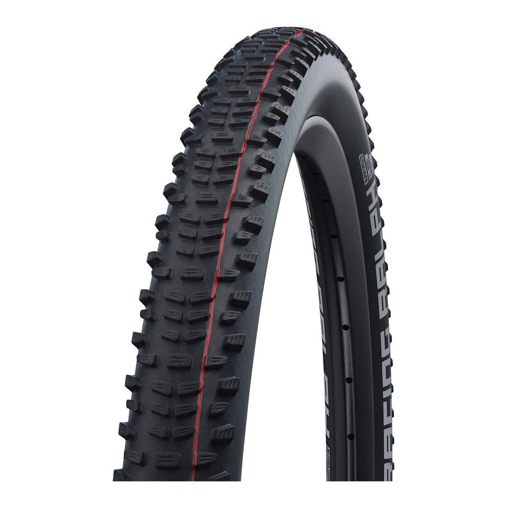 Schwalbe Racing Ralph 2 HS490 Tyre - 29 Inch - 2.25 Inch - TLE Kevlar Folding - Super Ground - Addix Speed - EVO - Black - Red