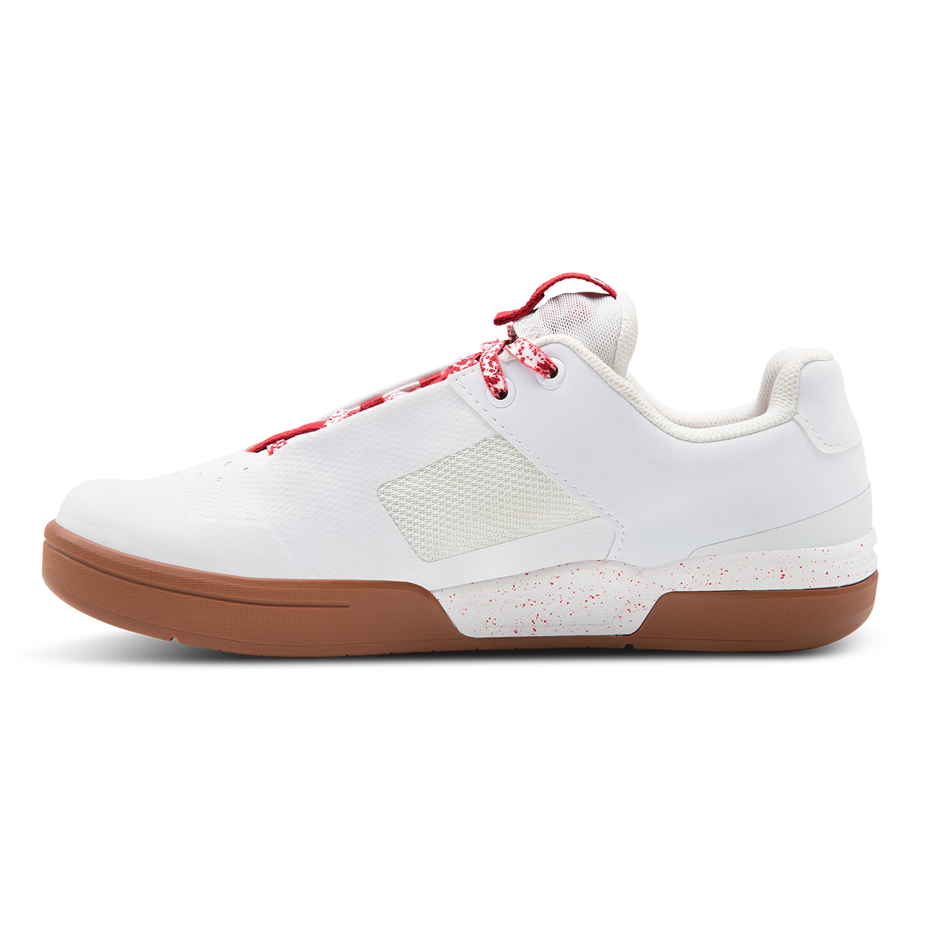 Crank Brothers Stamp Lace Flat Shoes - US 12.5 - White - Red Splatter
