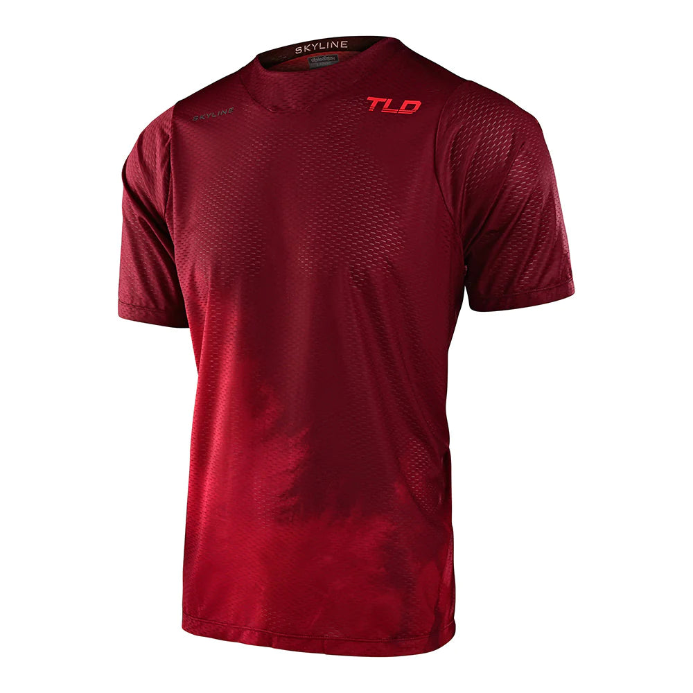 TLD Skyline Air Short Sleeve Jersey - L - Fades Wine