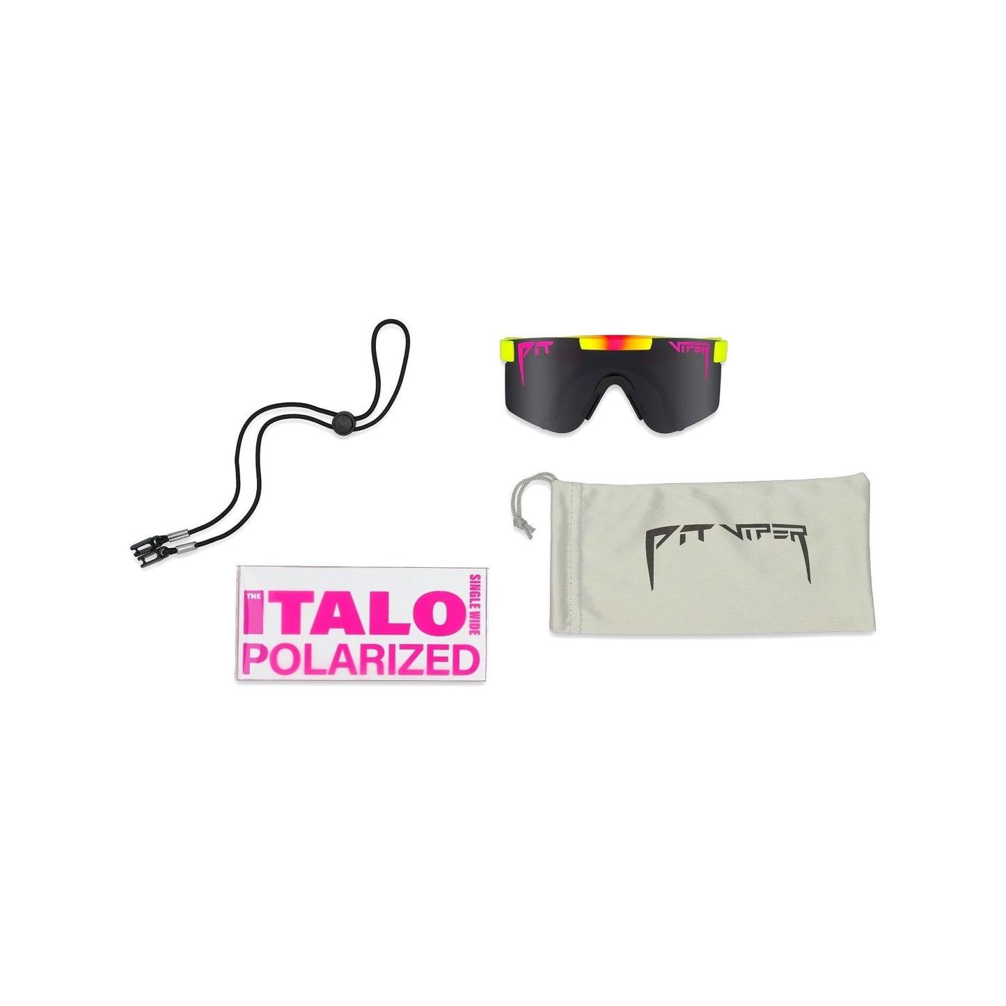 Pit Viper Original Sunglasses - The Italo - Pink and Yellow - Polarized Lens