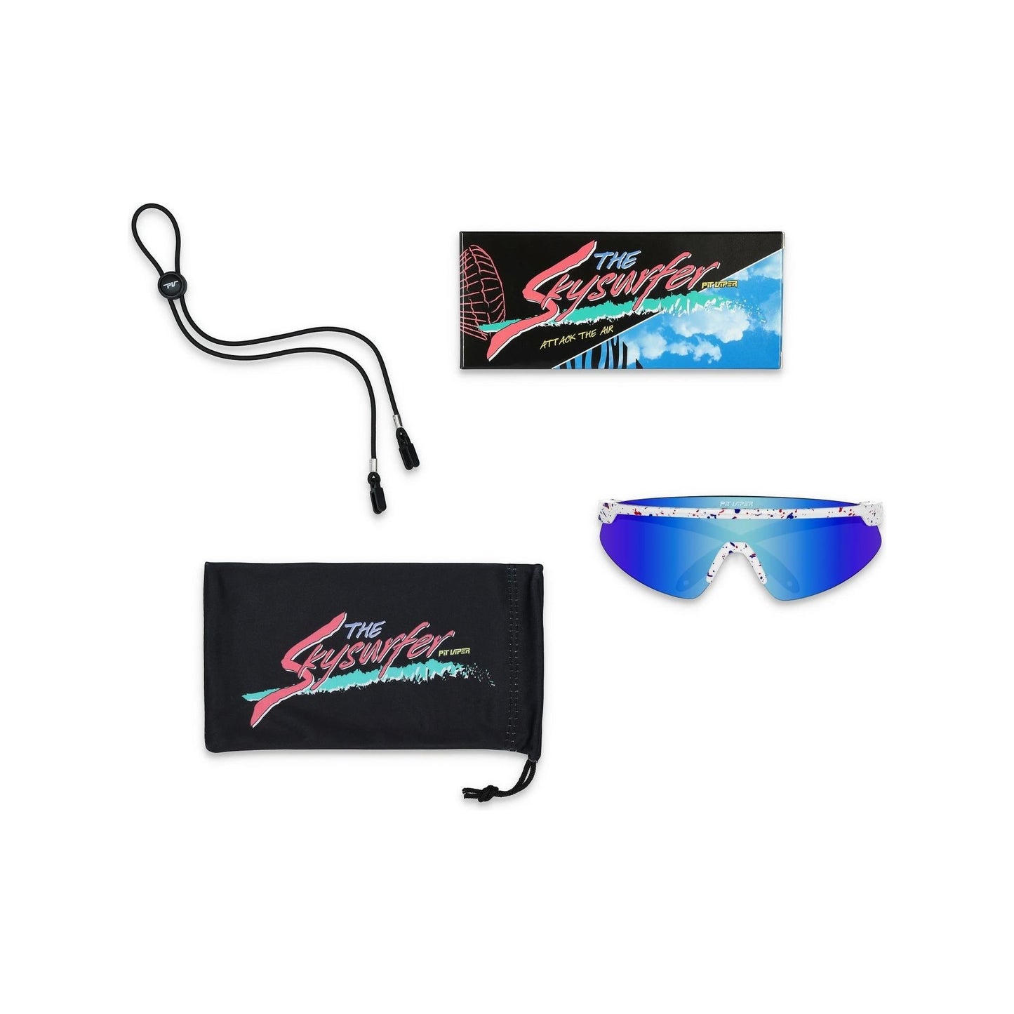 Pit Viper Skysurfer Sunglasses - The Merika - Red and White and Blue - Polarized Lens