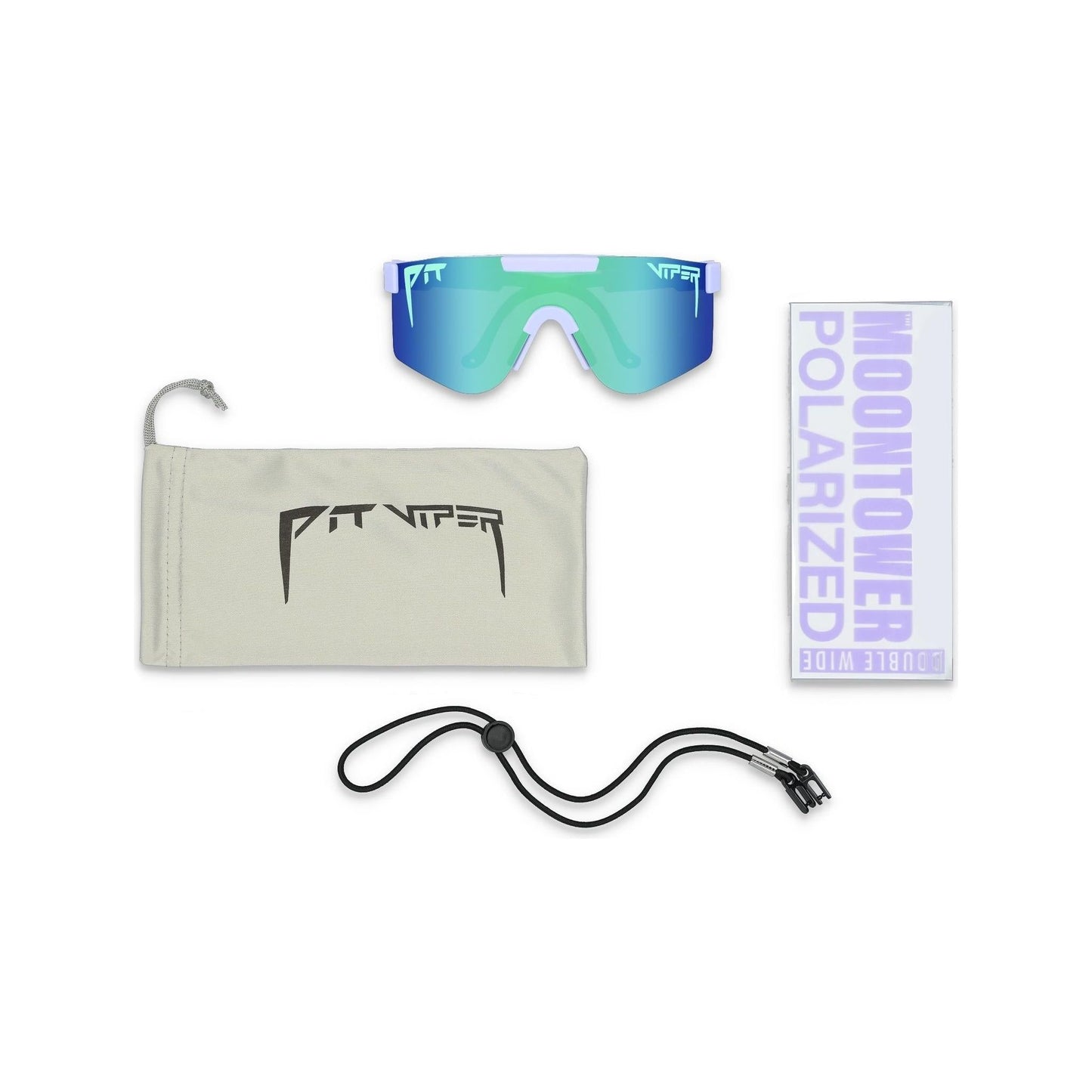 Pit Viper Original Wide Sunglasses - The Moontower - Purple - Polarized Lens