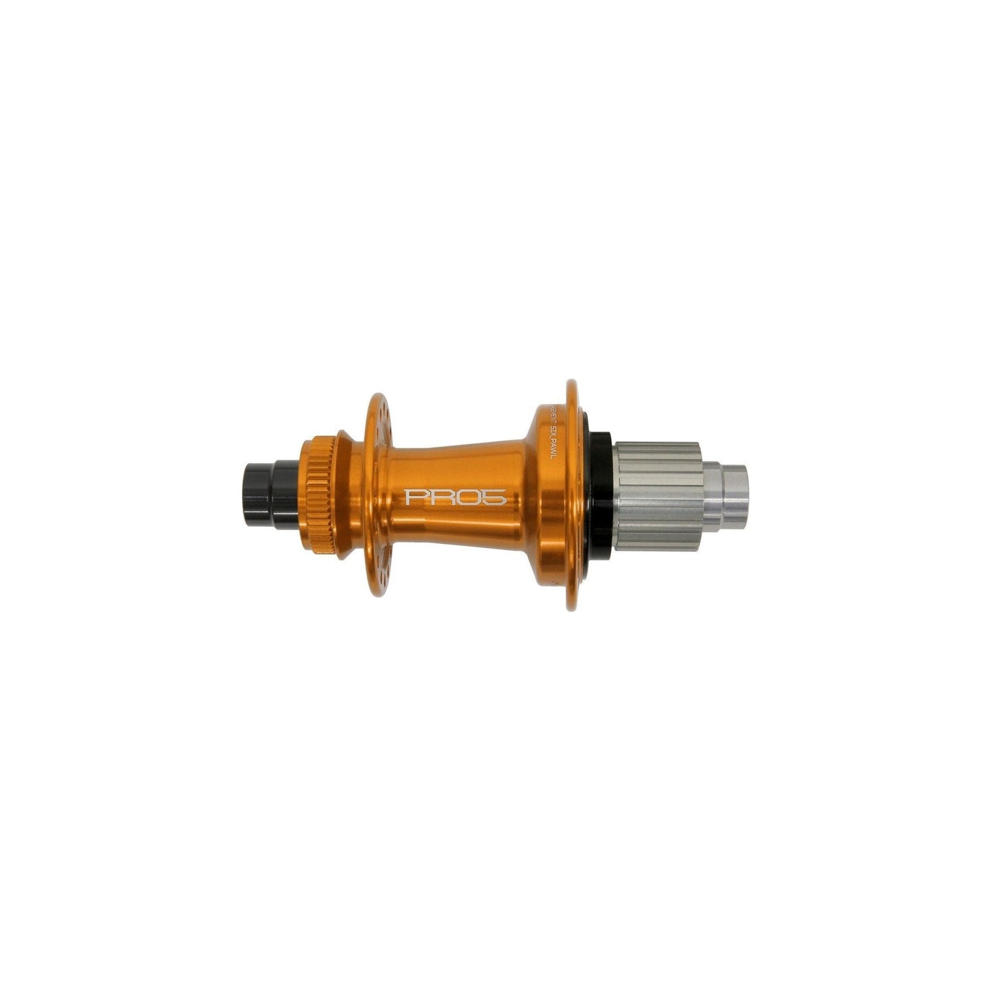 Hope Pro 5 Rear Centrelock 12x148mm Disc Hub - Rear - 12x148mm Boost - Shimano Microspline - Centrelock - 32 Hole - J-Bend - Orange