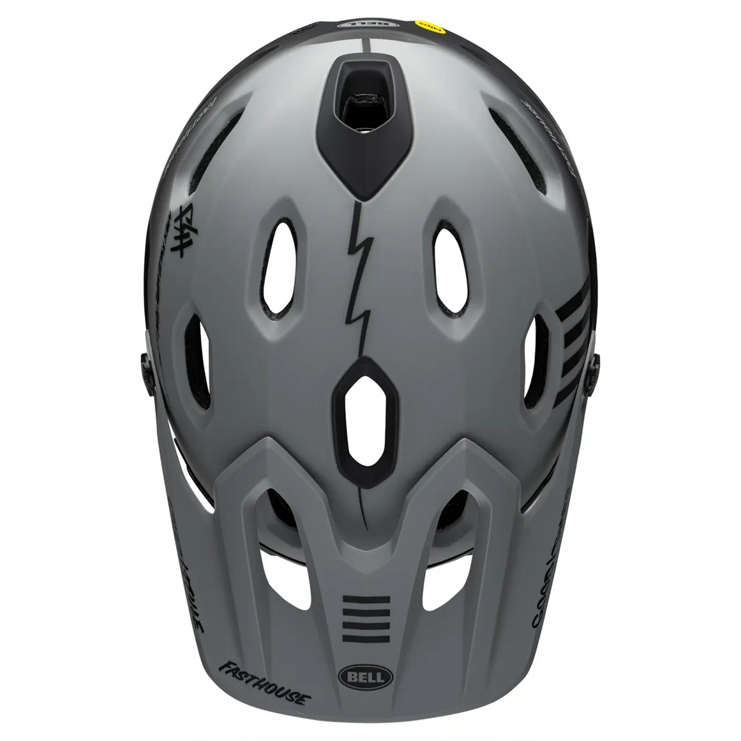 Bell Super DH Spherical Helmet - M - Fasthouse Taco Tuesday Matte Grey/Black Fade - Image 11