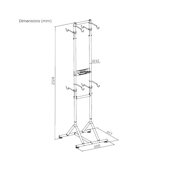 Bike Rakz Floor Bike Stand - 4 Bike - Black