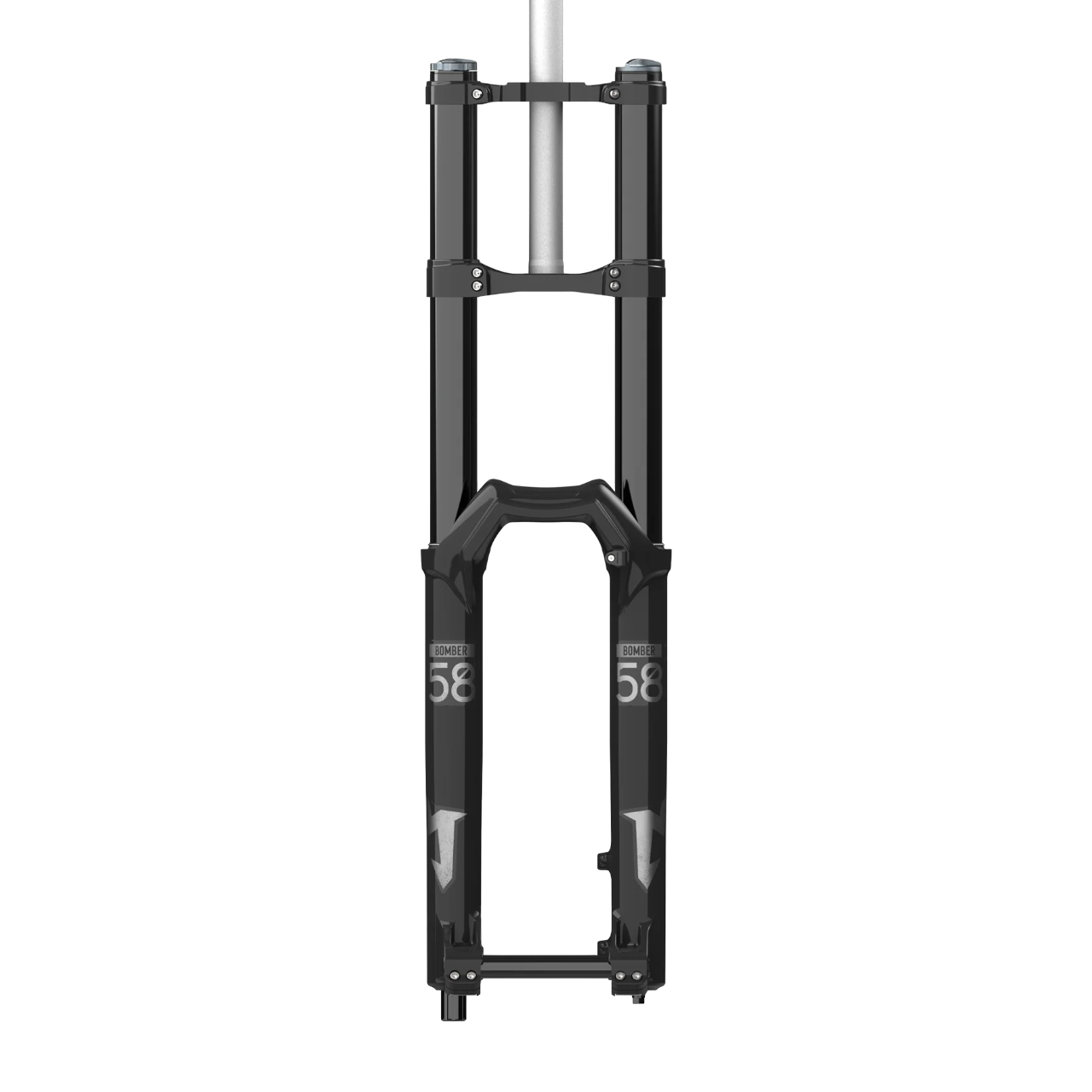 Marzocchi Bomber 58 Fork - 27.5 Inch - 1 1/8th Inch Straight - 20x110mm - 203mm Travel - 51mm - Grip LSC - Shiny Black - 2024