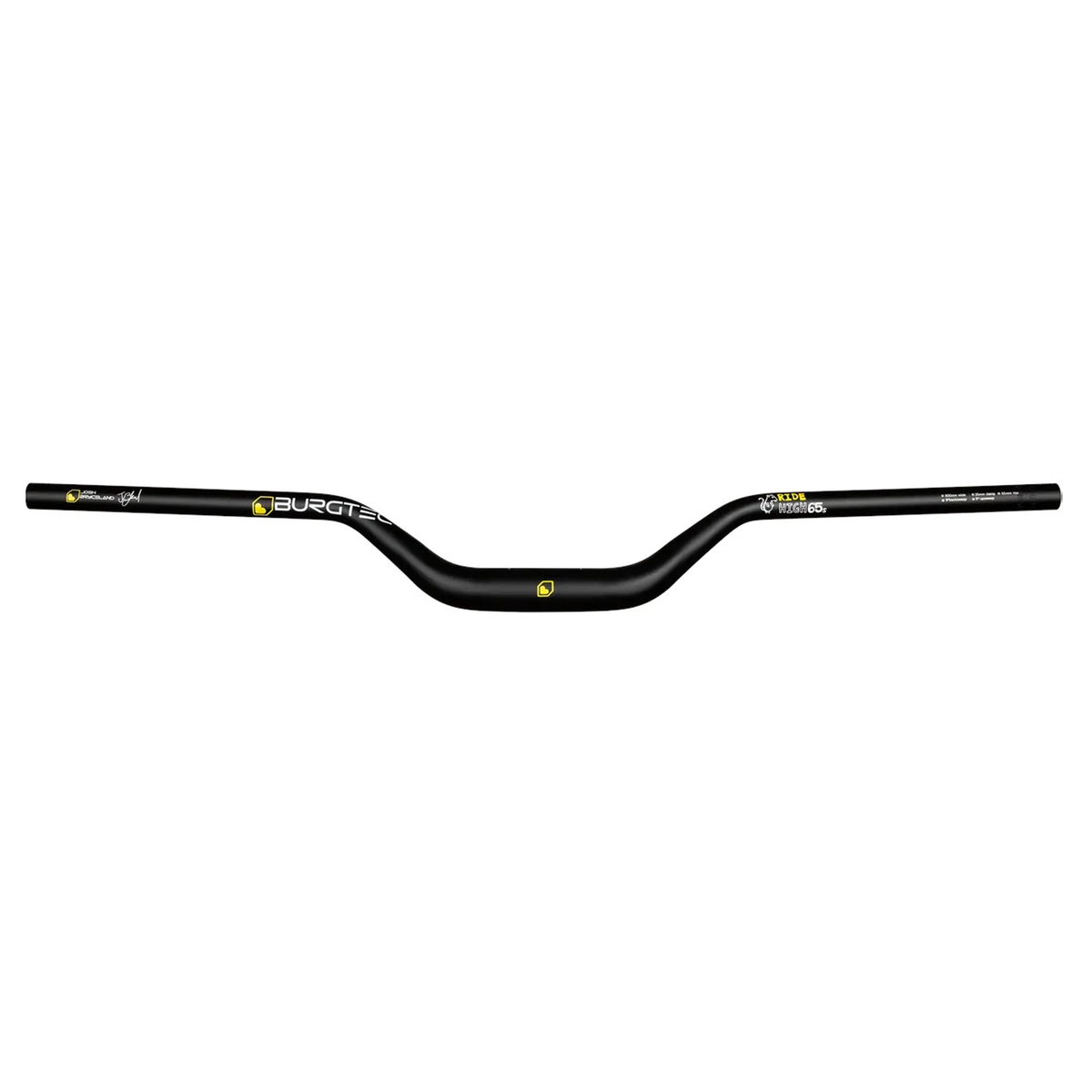 Burgtec Ride High Josh Bryceland Signature Alloy Handlebar - 35mm - 800mm - 38mm - Black