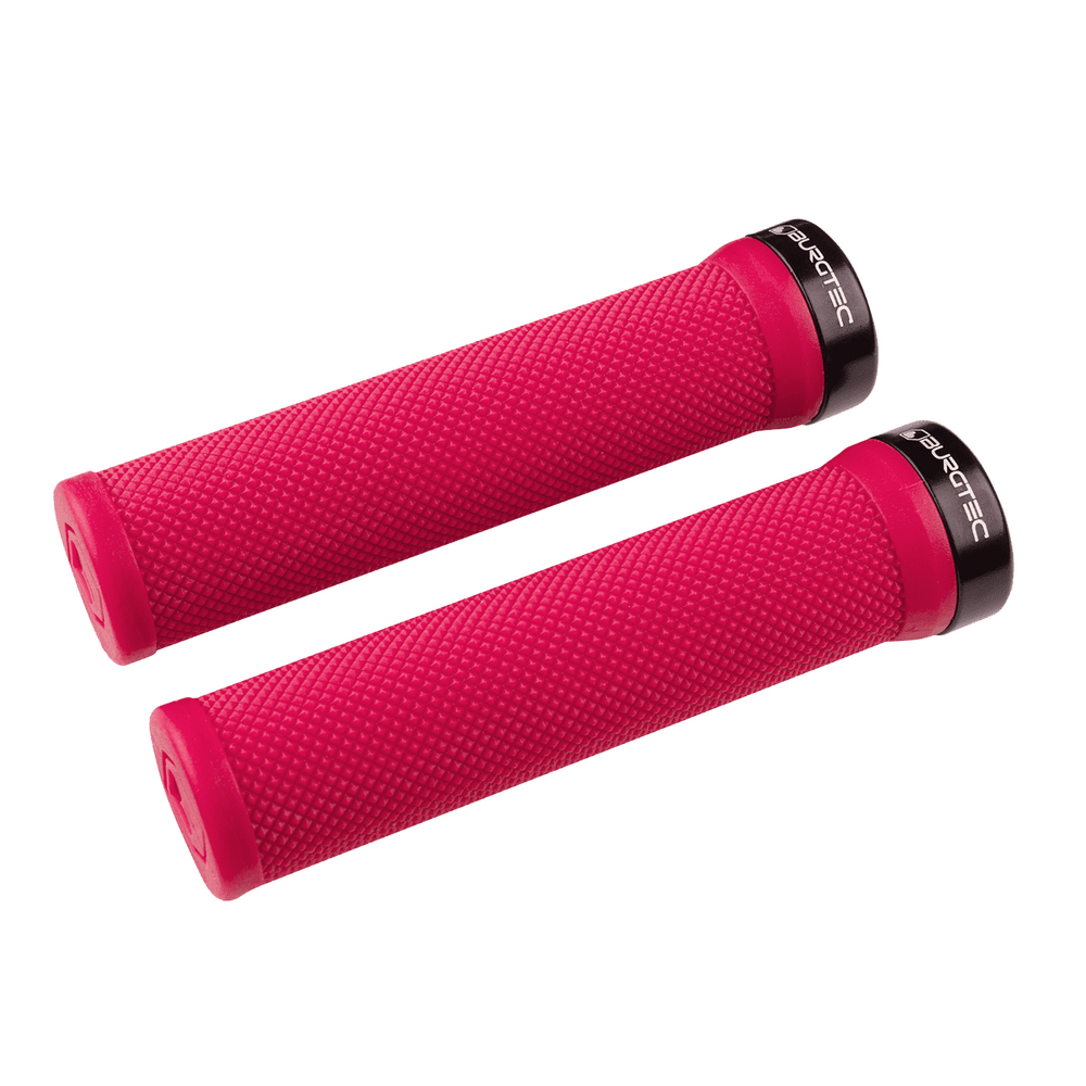 Burgtec Bartender Lock-On Grips - Toxic Barbie Pink - Single Lock On Grips - Image 1
